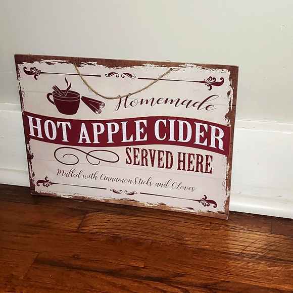 πH.P.π Decorative Apple Cider Served Here Hang Sign - Picture 2 of 4